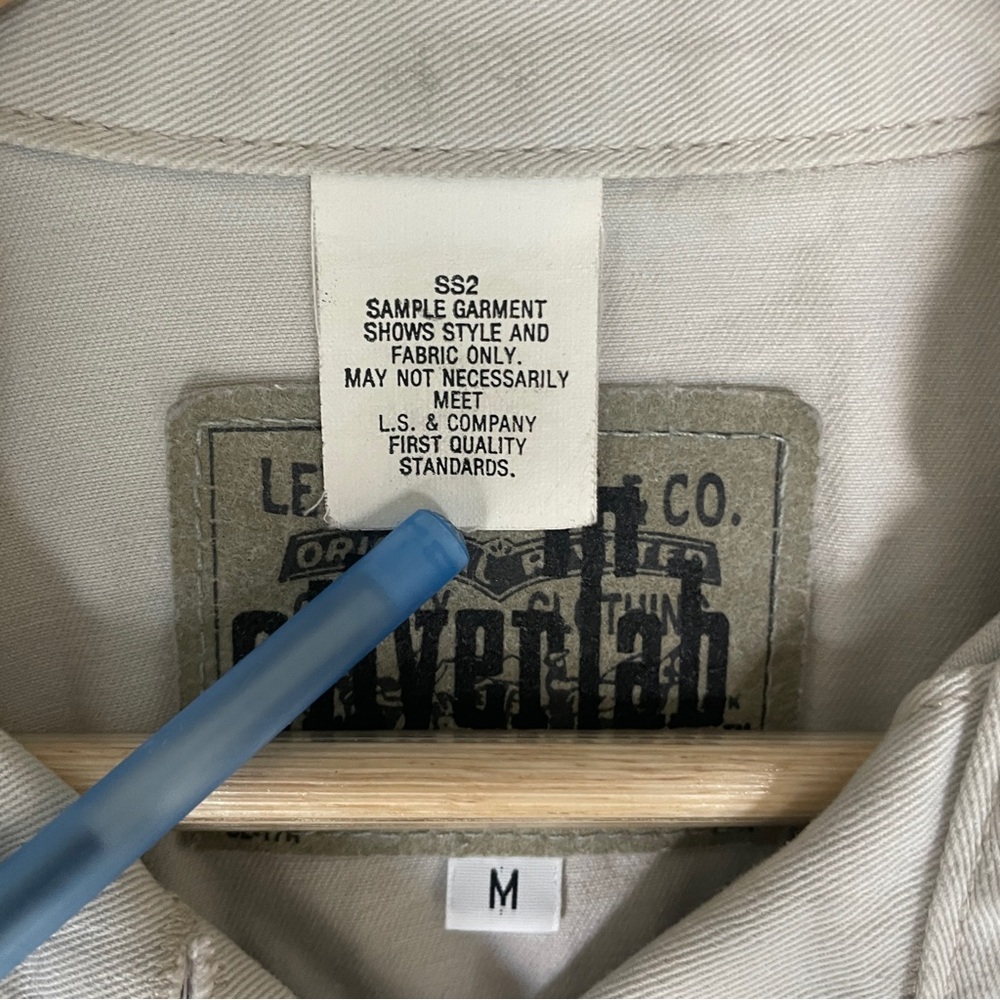 Vintage 90's Levi Silver Tab White Denim Trucker … - image 4